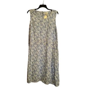 CJ BANKS BLUE FLOWER SLEEVELESS PRETTY SUMMER DRESS Size 2X